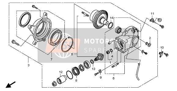 Honda NSA700A 2009 FINAL DRIVEN GEAR for a 2009 Honda NSA700A