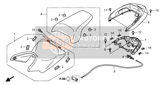 Honda NSA700A 2009 SEAT for a 2009 Honda NSA700A