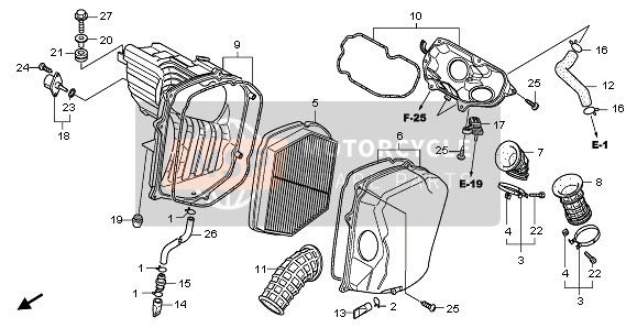 Honda NSA700A 2009 AIR CLEANER for a 2009 Honda NSA700A