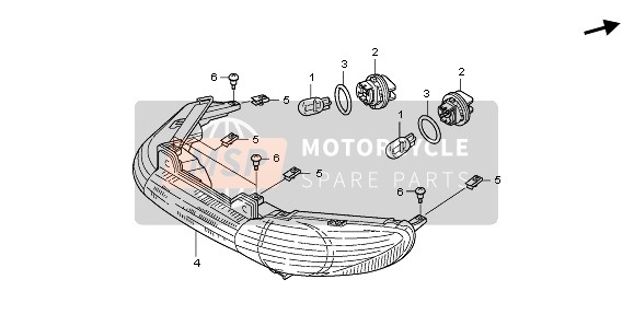 Honda NSA700A 2009 COMBINATION LIGHT for a 2009 Honda NSA700A