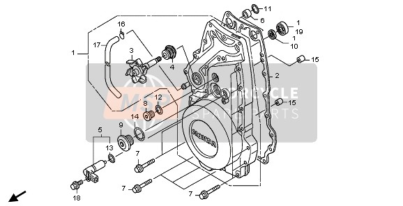 Honda ST1300 2009 Couvercle de carter avant pour un 2009 Honda ST1300