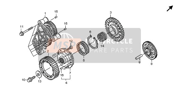 Honda ST1300 2009 Départ Embrayage pour un 2009 Honda ST1300