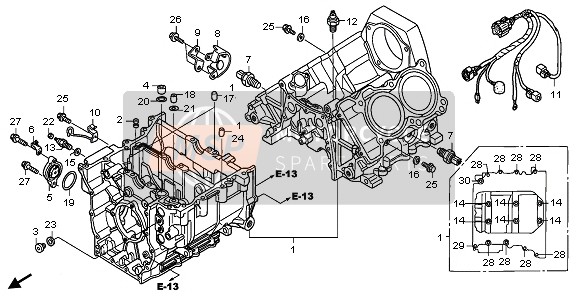 Honda ST1300 2009 CRANKCASE for a 2009 Honda ST1300