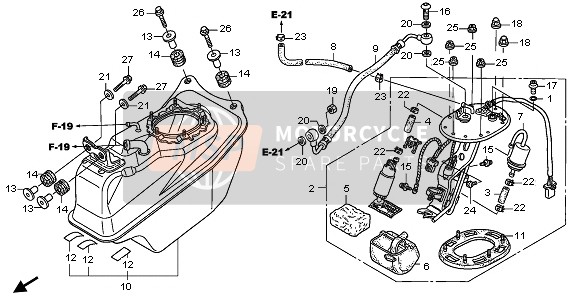 Honda ST1300 2009 FUEL PUMP for a 2009 Honda ST1300