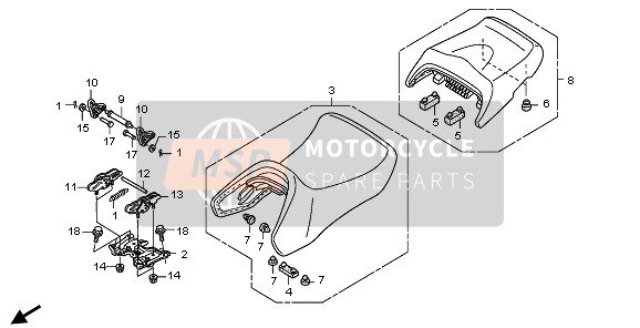 Honda ST1300 2009 Siège pour un 2009 Honda ST1300