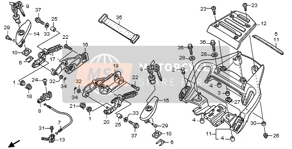 Honda ST1300 2009 GRAB RAIL for a 2009 Honda ST1300