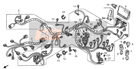 Honda ST1300 2009 WIRE HARNESS for a 2009 Honda ST1300