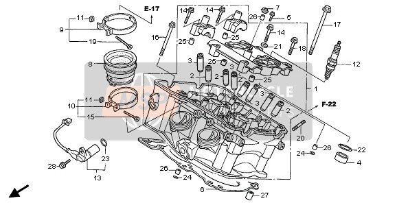 CYLINDER HEAD (REAR)