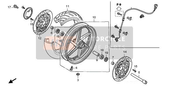 45120MCWH51, Disk Comp., R. Fr. Brake, Honda, 0