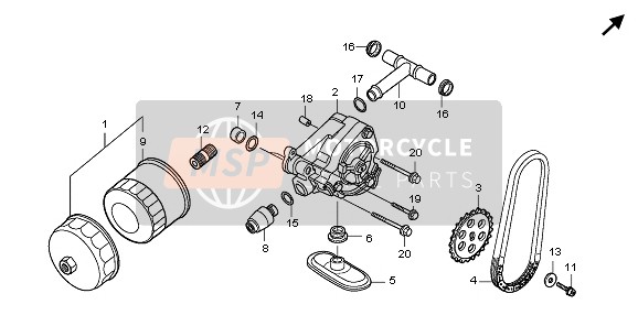 Honda VT750CA 2009 OIL PUMP for a 2009 Honda VT750CA