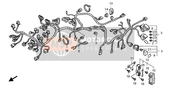 Honda ST1100A 1996 WIRE HARNESS for a 1996 Honda ST1100A