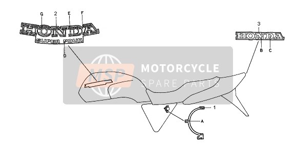 Honda CB1000F 1995 MARK for a 1995 Honda CB1000F