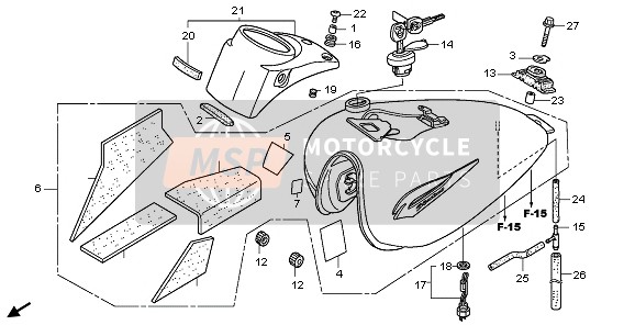 Honda VT750CA 2009 FUEL TANK for a 2009 Honda VT750CA