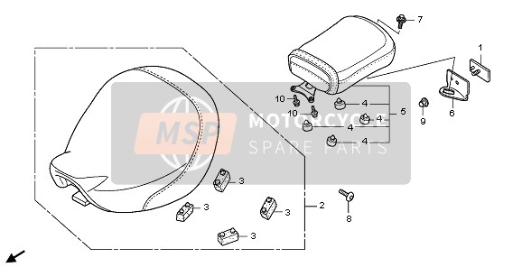 Honda VT750CA 2009 Posto A Sedere per un 2009 Honda VT750CA