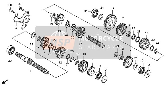 Honda VT750C 2009 TRANSMISSION for a 2009 Honda VT750C