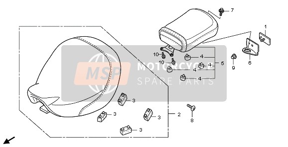 Honda VT750C 2009 Posto A Sedere per un 2009 Honda VT750C