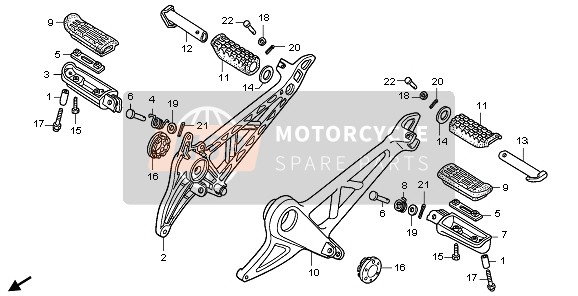 50711KE8000, Bar, R. Pillion Step, Honda, 1