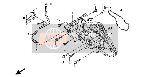 Honda ST1100 1996 Bomba de agua para un 1996 Honda ST1100