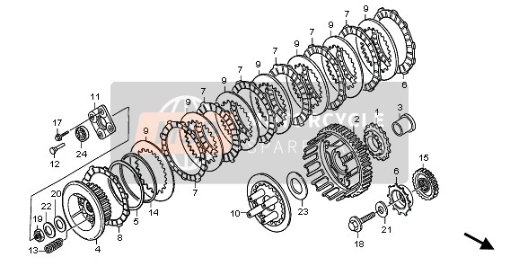 Honda XL700VA 2009 Embrayage pour un 2009 Honda XL700VA