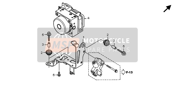 Honda XL700VA 2009 ABS MODULATOR for a 2009 Honda XL700VA