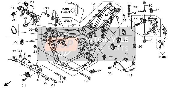 Honda XL700VA 2009 FRAME BODY for a 2009 Honda XL700VA