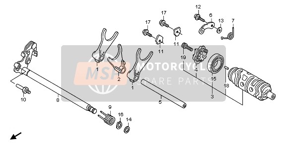 Honda XL1000V 2009 IngranaggioShift Drum per un 2009 Honda XL1000V