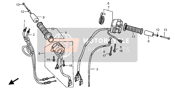 Honda ST1100 1996 Cambiar & Cable para un 1996 Honda ST1100