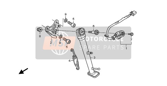 Honda CB600FA 2010 STAND for a 2010 Honda CB600FA