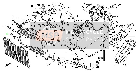 Honda CB600FA 2010 RADIATOR for a 2010 Honda CB600FA