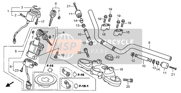 Honda CB600F 2010 LENKER & LENKERBRÜCKE für ein 2010 Honda CB600F