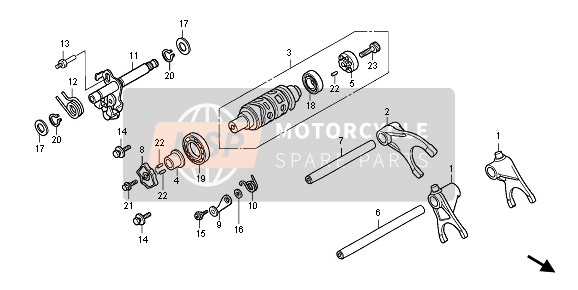 Honda CB1000R 2010 GEARSHIFT DRUM for a 2010 Honda CB1000R