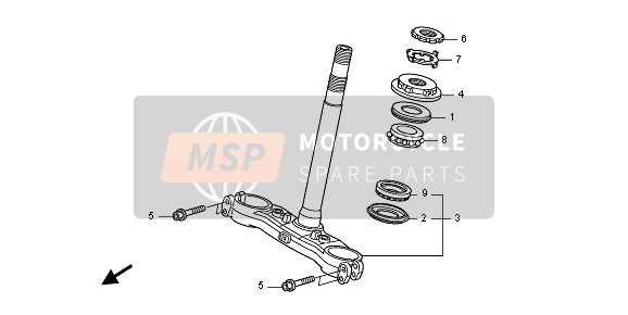 Honda CB1000R 2010 STEERING STEM for a 2010 Honda CB1000R