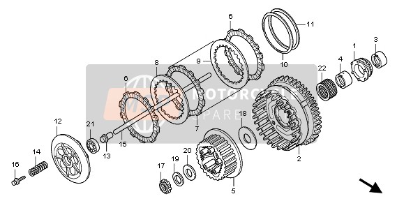 Honda CBF1000 2010 Frizione per un 2010 Honda CBF1000