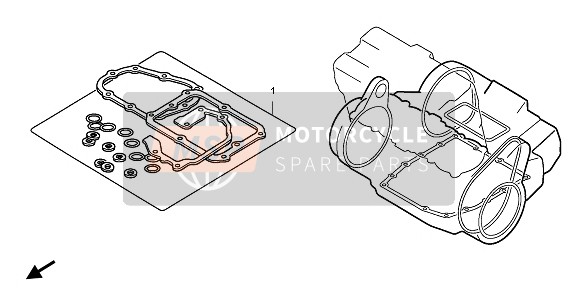 Honda CBF1000 2010 EOP-1 Pakkingset B voor een 2010 Honda CBF1000
