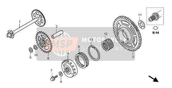 Honda CBF1000A 2010 STARTING CLUTCH for a 2010 Honda CBF1000A