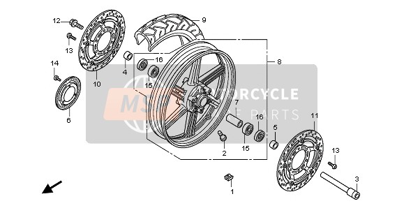 Honda CBF1000A 2010 Ruota anteriore per un 2010 Honda CBF1000A