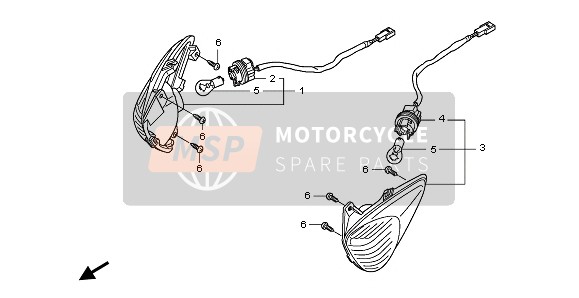 Honda CBF1000A 2010 WINKER for a 2010 Honda CBF1000A