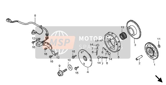 30300MZ5003, Ignition Pulse Generator Assy., Honda, 0