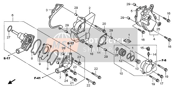 Honda CBF1000F 2010 WATER PUMP for a 2010 Honda CBF1000F