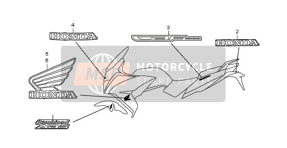 77324MGJD00ZB, Mark, Rr. Cowl *TYPE2* (TYPE2 ), Honda, 0