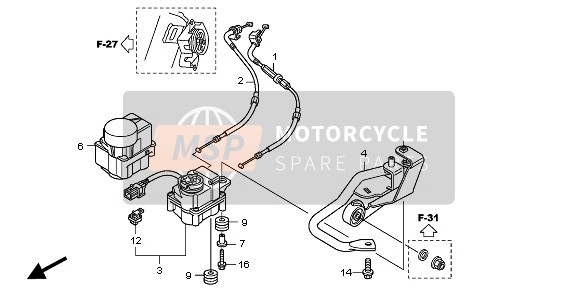 Honda CBF1000FA 2010 Servo Il Motore per un 2010 Honda CBF1000FA