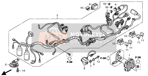 Honda CBF1000FA 2010 WIRE HARNESS for a 2010 Honda CBF1000FA