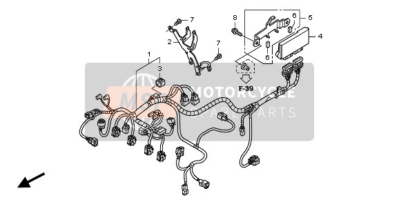 Honda CBF1000FA 2010 SUB HARNESS for a 2010 Honda CBF1000FA