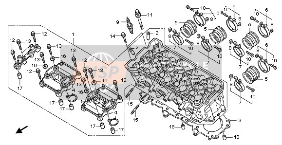 Honda CBF1000FSA 2010 CYLINDER HEAD for a 2010 Honda CBF1000FSA