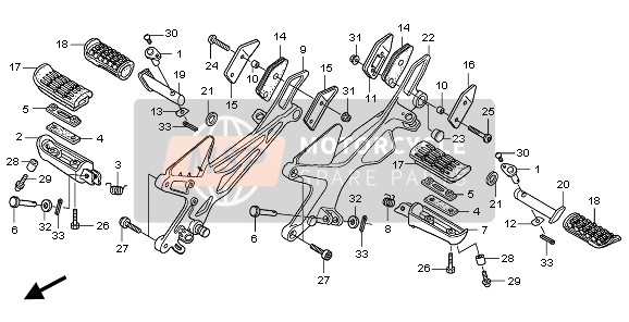 Honda CBF1000FSA 2010 Step voor een 2010 Honda CBF1000FSA