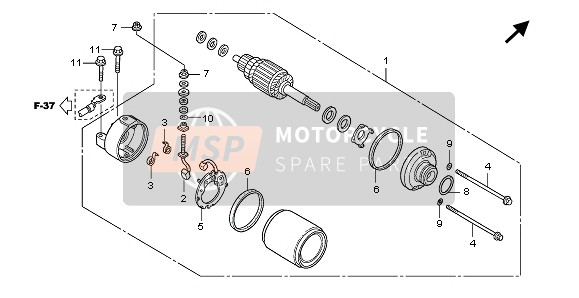 Honda CBF1000FTA 2010 STARTING MOTOR for a 2010 Honda CBF1000FTA