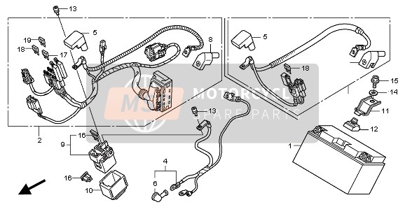 Honda CBF1000FTA 2010 Batterie pour un 2010 Honda CBF1000FTA