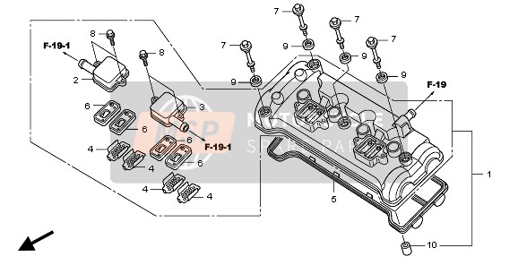 Honda CBF1000SA 2010 CYLINDER HEAD COVER for a 2010 Honda CBF1000SA