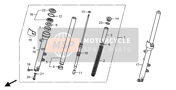 Honda CBF1000SA 2010 FRONT FORK for a 2010 Honda CBF1000SA