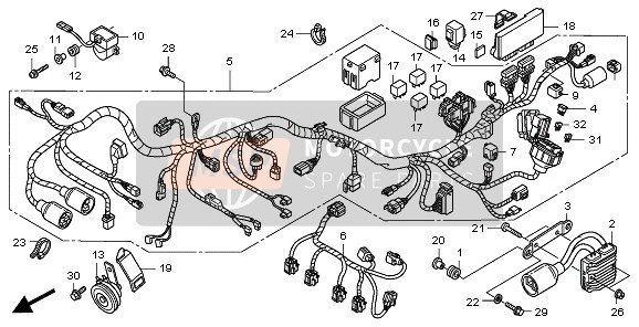 Honda CBF1000SA 2010 WIRE HARNESS for a 2010 Honda CBF1000SA